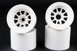 F104 Wheel Set - White for Foam / Shimizu Rubber tires. - GRIPWORKS RC