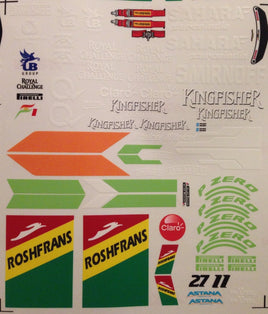 F1PAINTLAB F1 DECAL SHEET 2014 Force India - GRIPWORKS RC