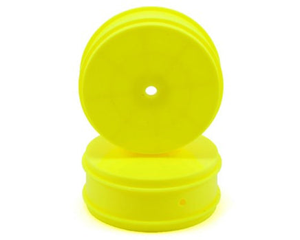 Team Associated 12mm Hex 61mm 4WD Front Buggy Wheels (2) (Yellow) - GRIPWORKS RC