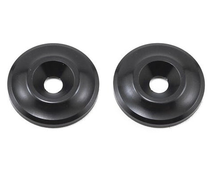 Team Associated Factory Team Aluminum Wing Buttons (Black) - GRIPWORKS RC