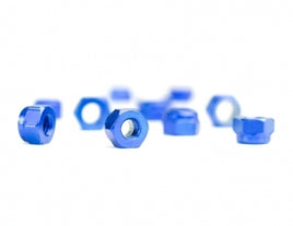 M3 Blue Aluminum Locknut | 10 Pack - GRIPWORKS RC